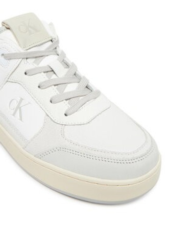 Calvin Klein Jeans Sneakersy Basket Cup Low Laceup Lth Mix YM0YM01308 Biały