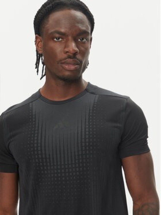 adidas Koszulka techniczna Airchill JI8196 Czarny Slim Fit