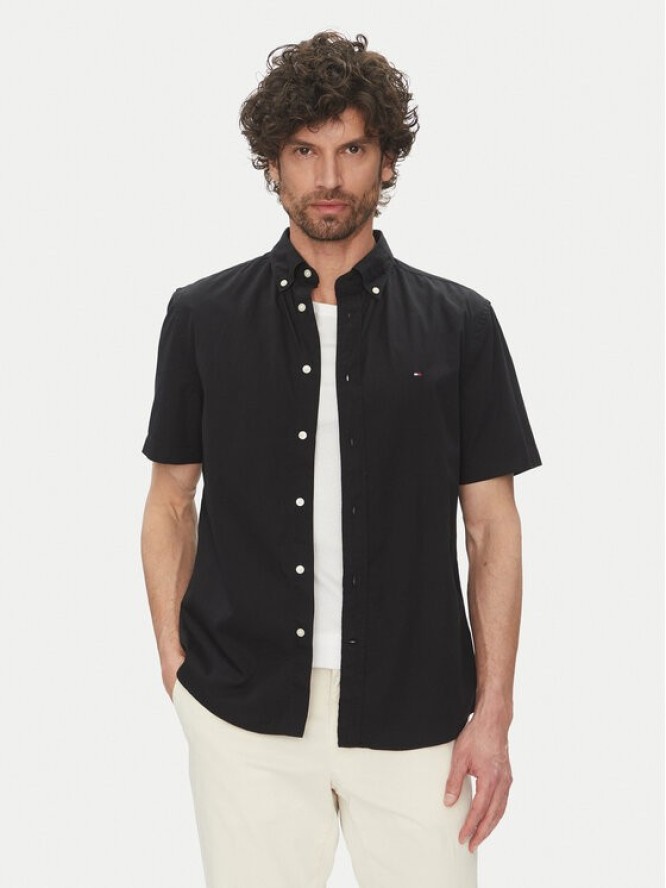 Tommy Hilfiger Koszula MW0MW37584 Czarny Regular Fit