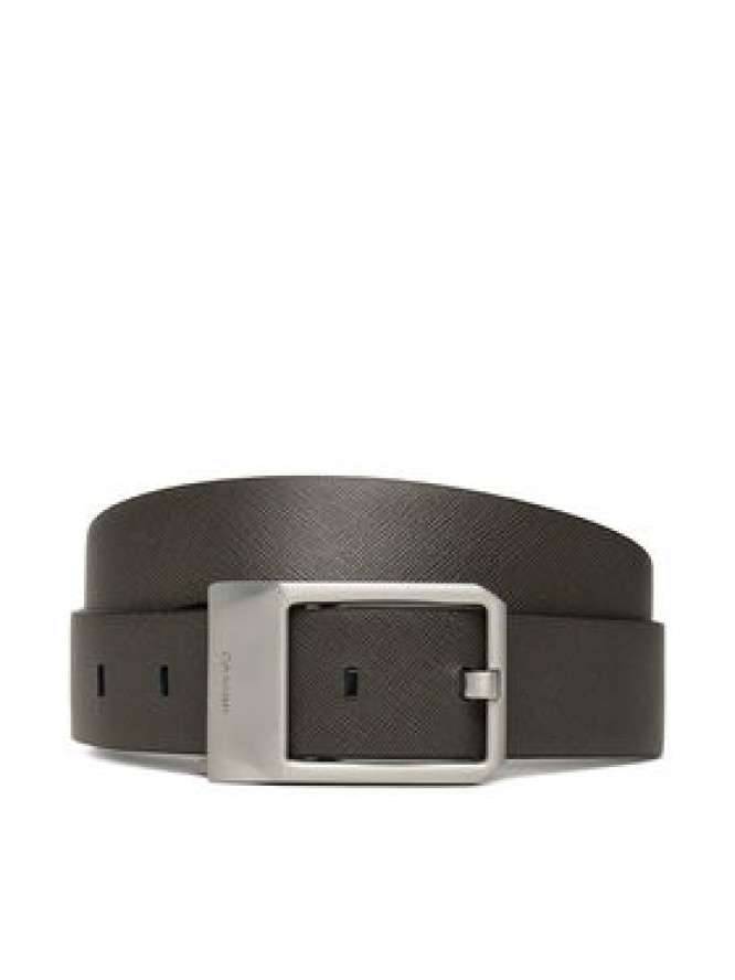 Calvin Klein Pasek Męski Faceted Buckle 35Mm Adj/Rev LV04D7010G Czarny