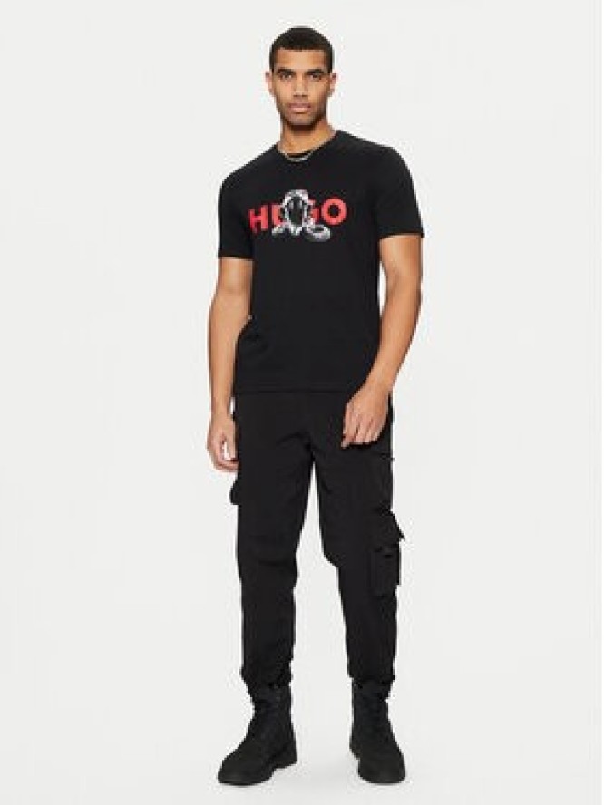 HUGO T-Shirt Deyladec 50530607 Czarny Regular Fit