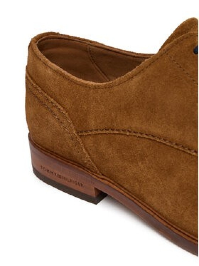 Tommy Hilfiger Półbuty Hilfiger Suede Dress Shoe FM0FM05776 Brązowy
