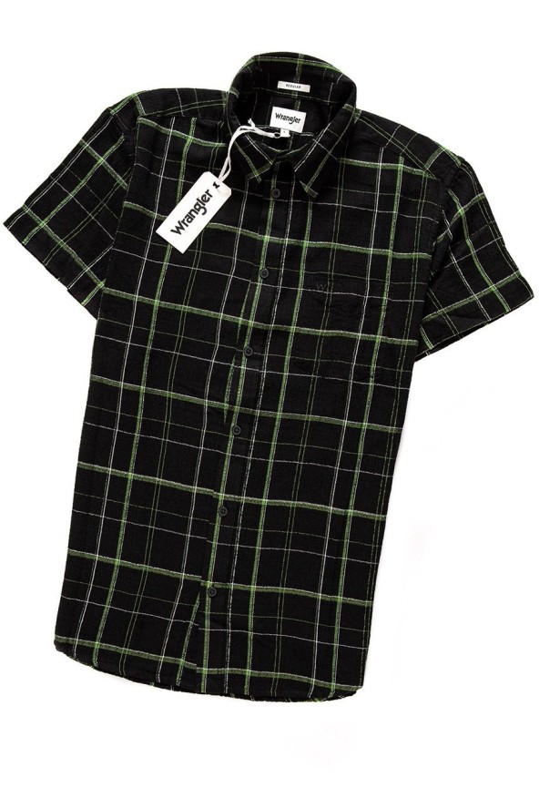 WRANGLER SS 1PKT SHIRT KOSZULA MĘSKA MATERIAŁOWA FADED BLACK W5860B8V6 112129499