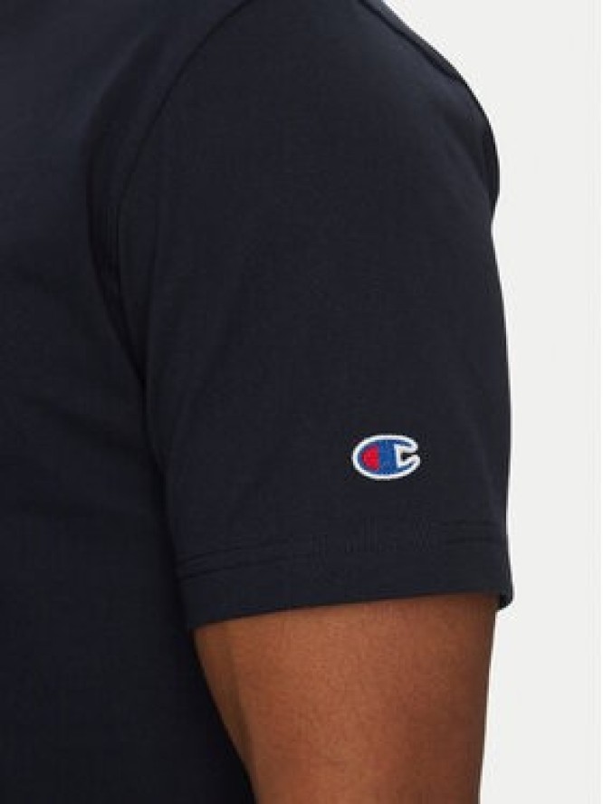 Champion T-Shirt 221621 Granatowy Standard Fit
