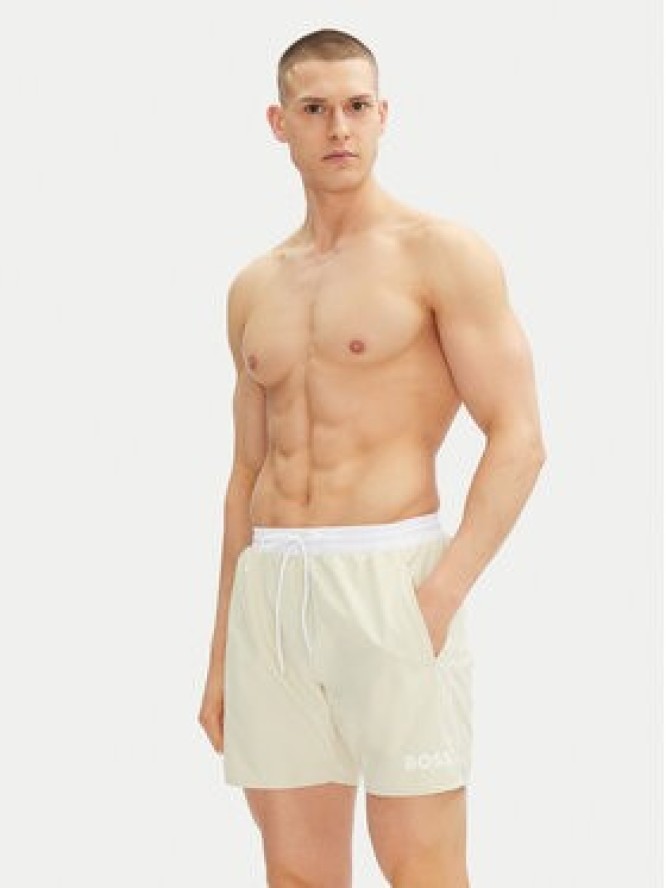 BOSS Szorty kąpielowe Starfish 50514429 Écru Regular Fit