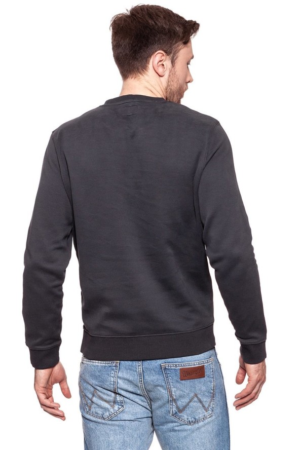 BLUZA WRANGLER MĘSKA CREW SWEAT FADED BLACK W6559IHV6 112130571