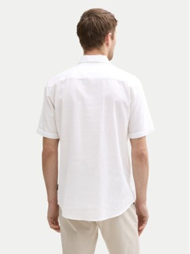 Tom Tailor Koszula 1045098 Biały Regular Fit