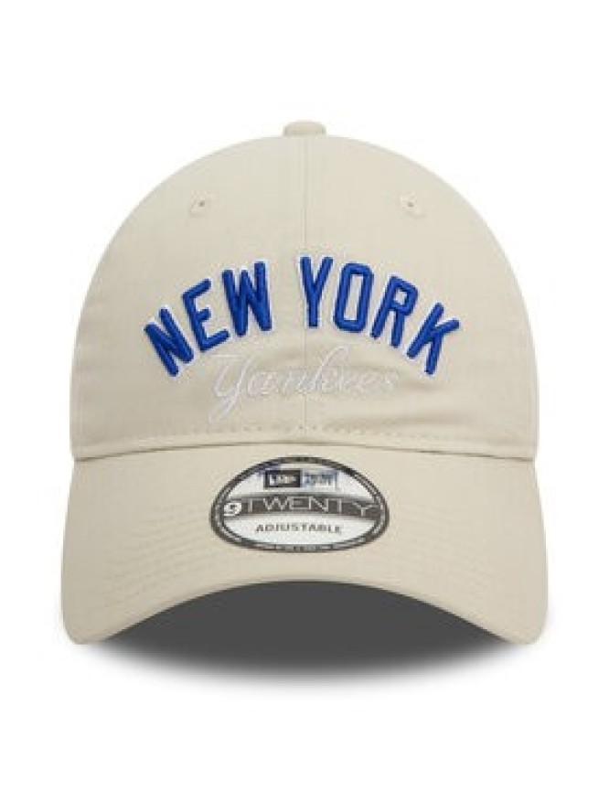 New Era Czapka z daszkiem Mlb Wordmark 920 Nyy 60503495 Beżowy