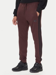 adidas Spodnie dresowe Essentials 3-Stripes JX0749 Brązowy Regular Fit