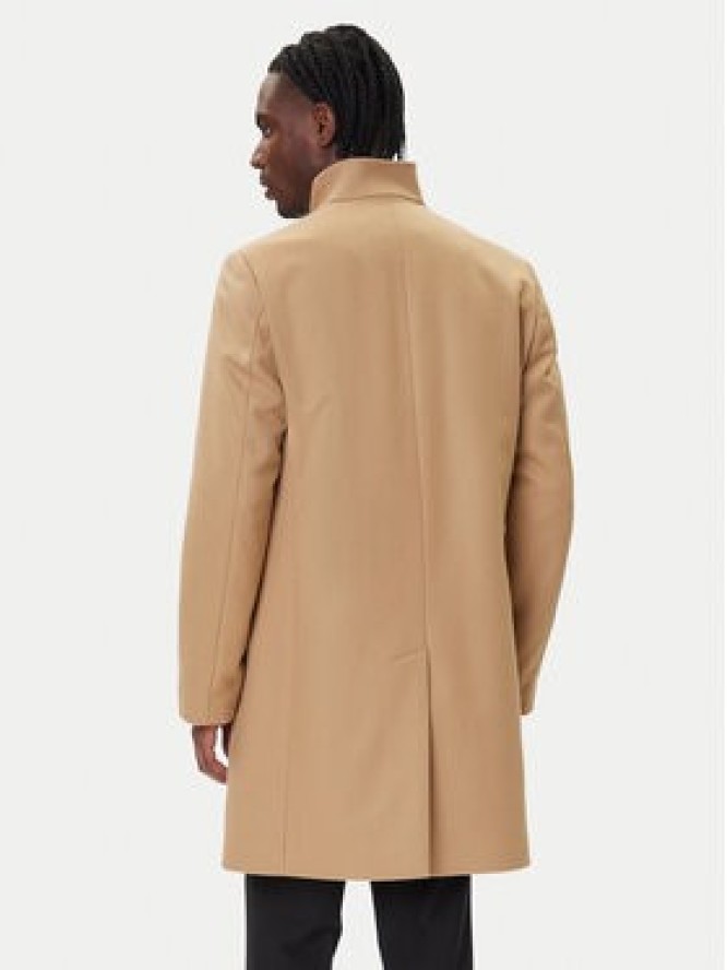 HUGO Płaszcz wełniany Mintrax2541 50546551 Beżowy Regular Fit