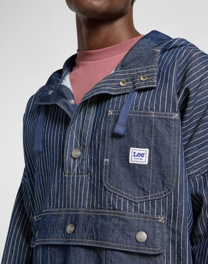 MESKA KURTKA JEANSOWA LEE DENIM ANORAK LAKE EDGE 112364127