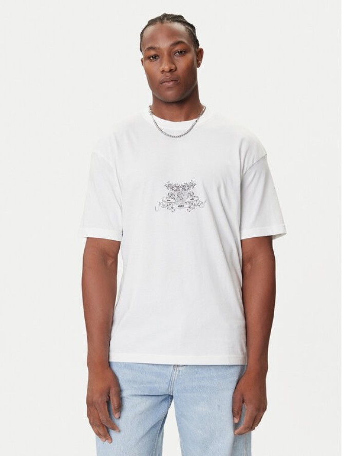 HUGO T-Shirt Duarms 50542817 Biały Oversize