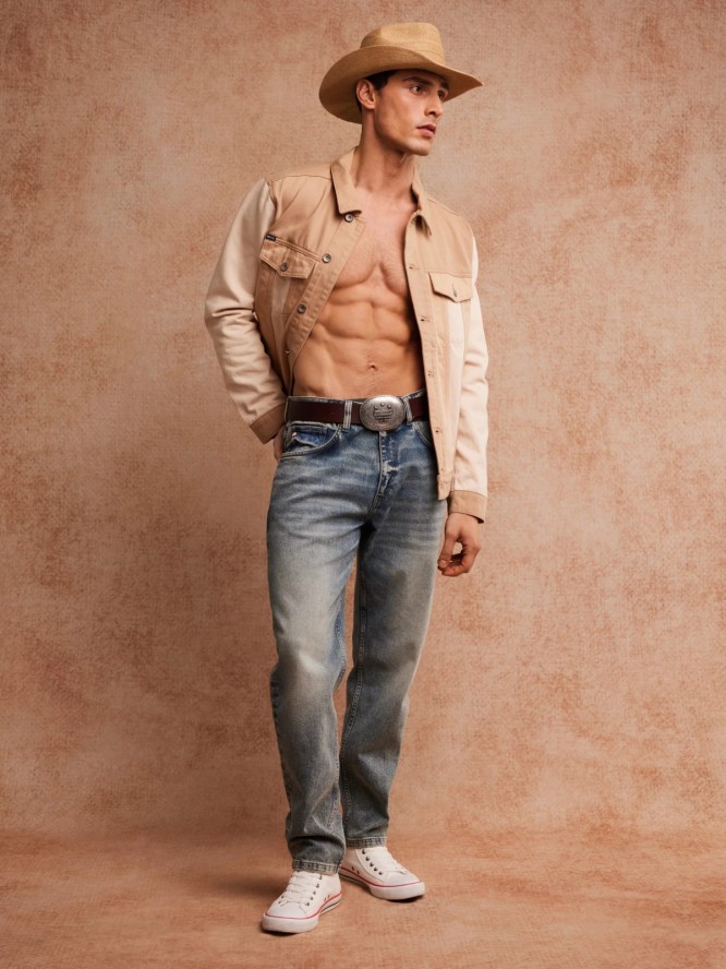 Jeansy męskie niebieskie Ates 413