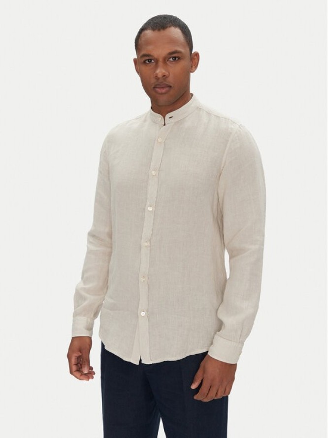 BOSS Koszula 50537369 Beżowy Regular Fit