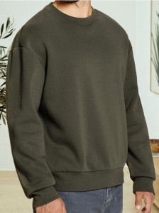 Bluza basic comfort fit - khaki