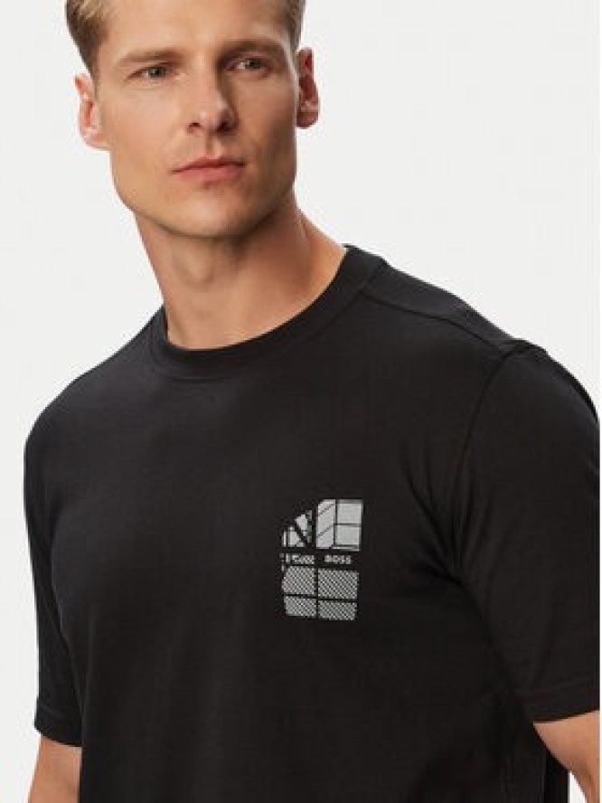 BOSS T-Shirt Te_Blueprint 50566628 Czarny Regular Fit