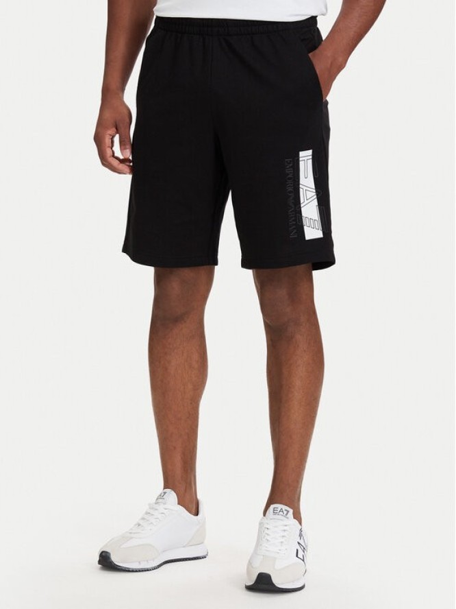 EA7 Emporio Armani Szorty sportowe 7M002421 AF13512 MC001 Czarny Slim Fit