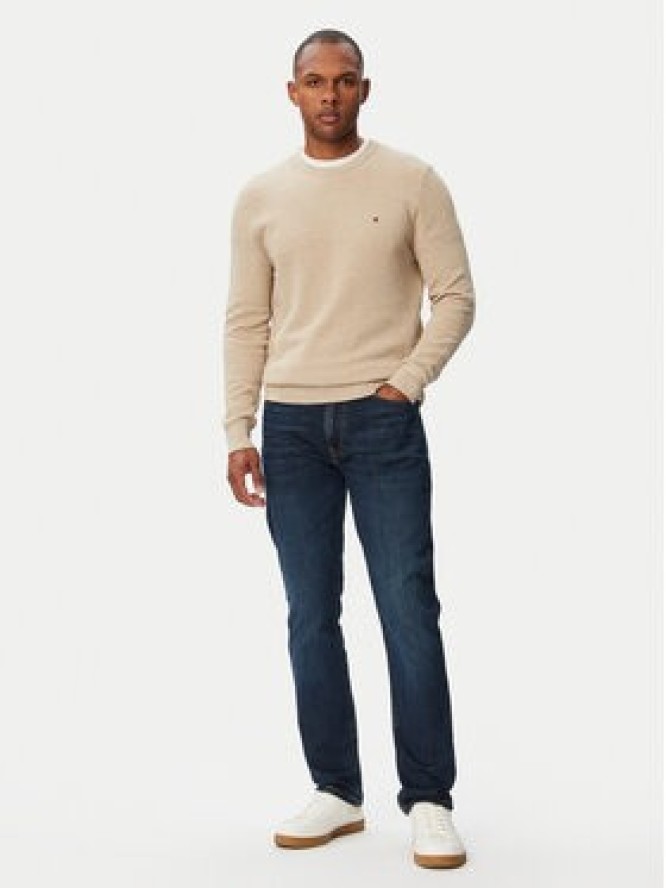 Tommy Hilfiger Sweter Essential MW0MW36347 Beżowy jasny Regular Fit