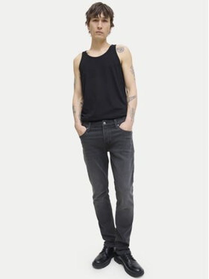 Jack & Jones Jeansy Mike Fox 12278115 Czarny Tapered Fit