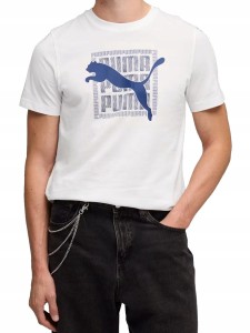 Koszulka Męska Puma Sportowa Biała Bawełniana T-Shirt