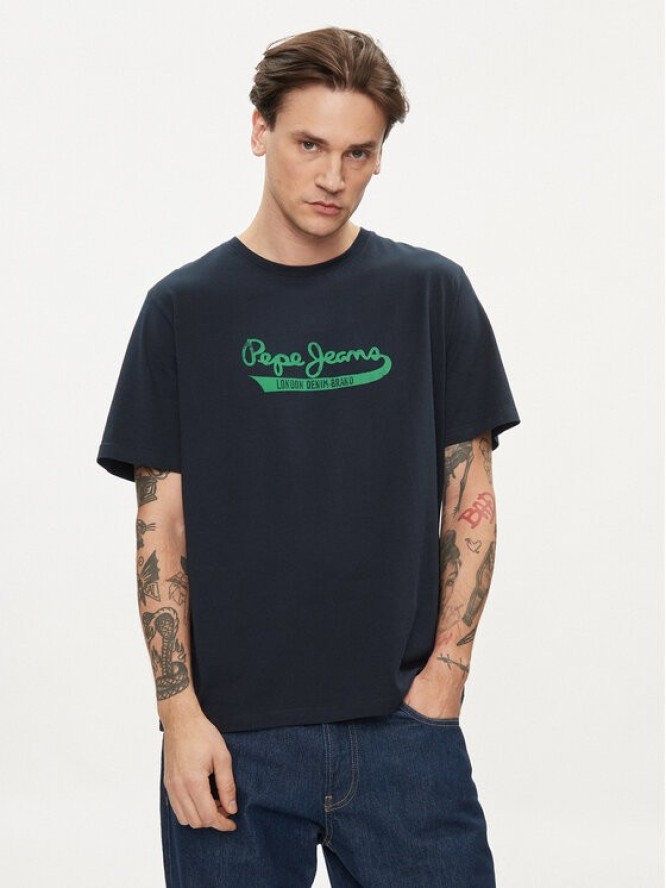 Pepe Jeans T-Shirt Claude PM509390 Granatowy Regular Fit