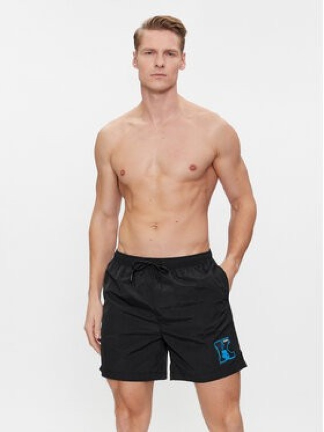 KARL LAGERFELD Szorty plażowe 240M2202 Czarny Regular Fit