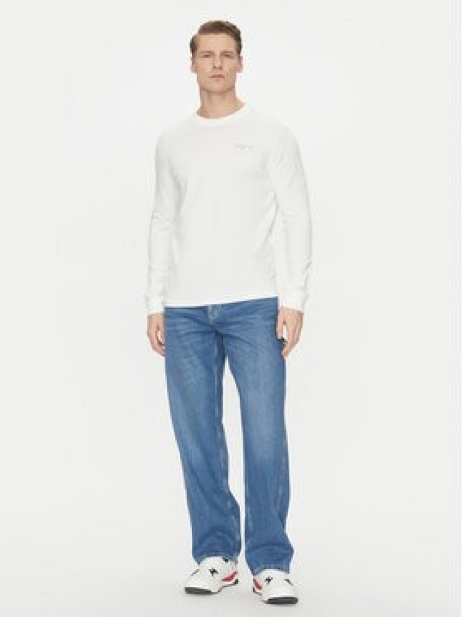 Tommy Jeans Longsleeve Linear DM0DM21138 Biały Slim Fit