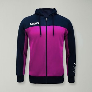 Oversize sportowa kurtka z zamkiem FLEX fuksjowa