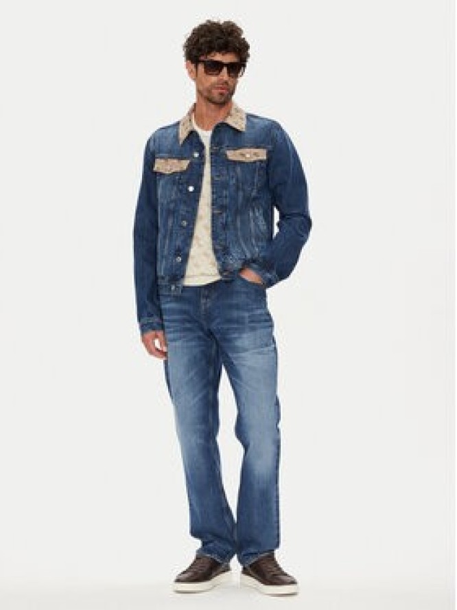 Guess Kurtka jeansowa M5YXN1 D5KT3 Granatowy Regular Fit