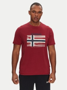 Napapijri T-Shirt S-Lari NP0A4IE5R1E1 Czerwony Regular Fit