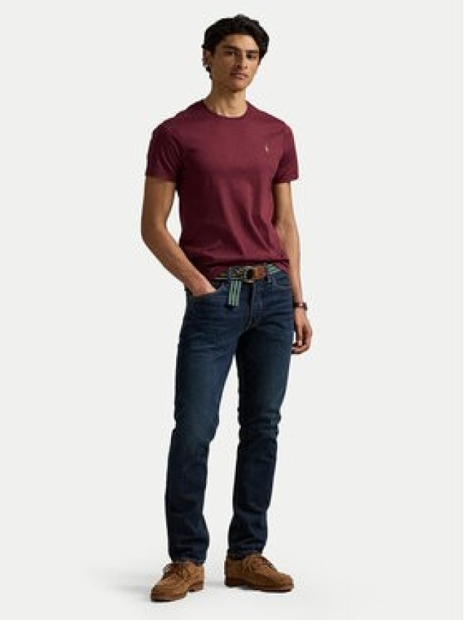 Polo Ralph Lauren T-Shirt 710740727098 Bordowy Custom Slim Fit