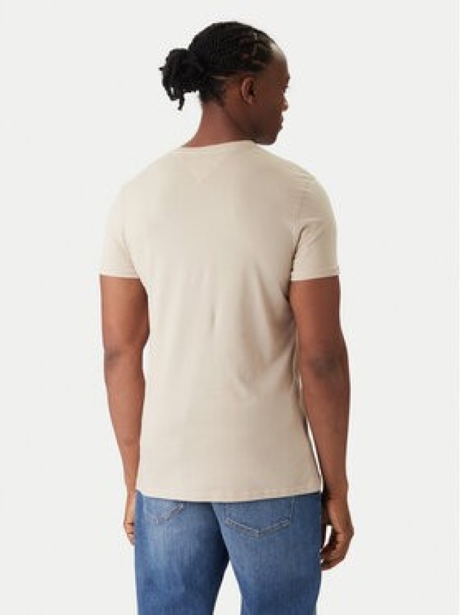 Tommy Jeans T-Shirt DM0DM04411 Beżowy Slim Fit