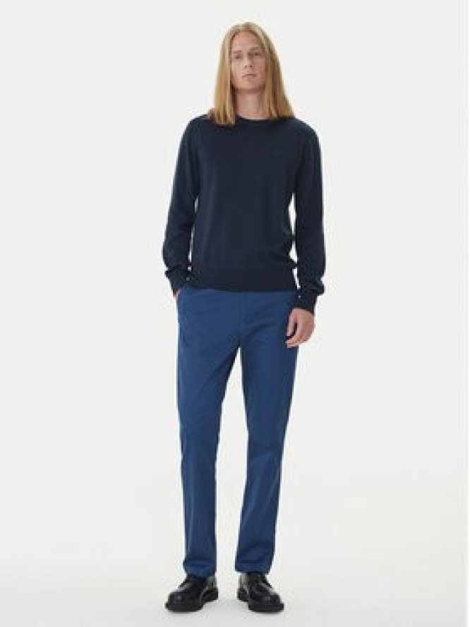 Calvin Klein Sweter LV040BM343 Granatowy Regular Fit