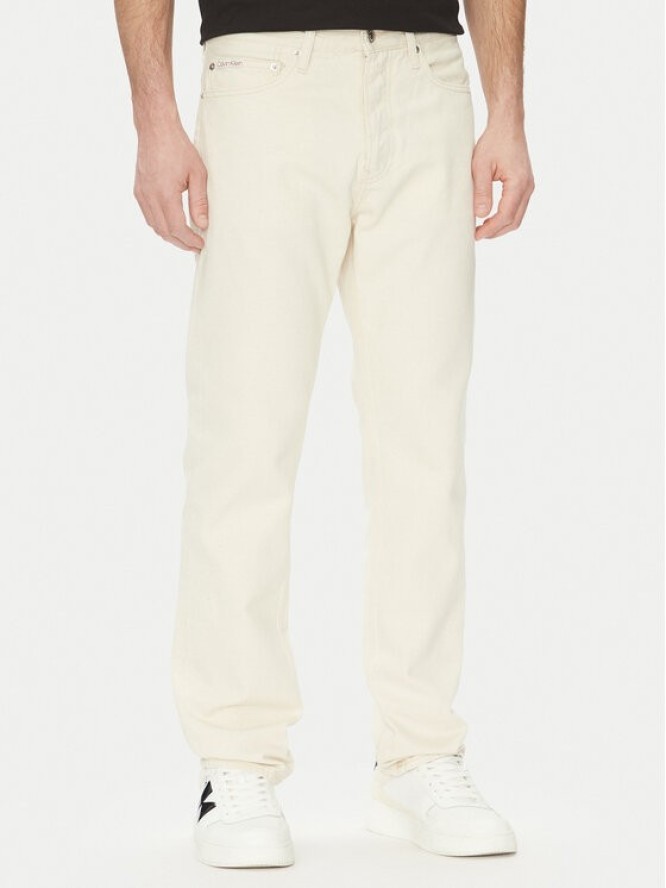 Calvin Klein Jeans Jeansy J30J327539 Biały Straight Fit
