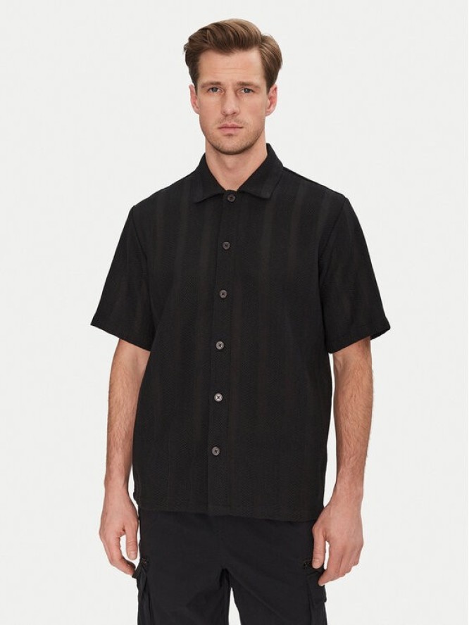 Resteröds Koszula Kirk 10251 7400 Czarny Regular Fit