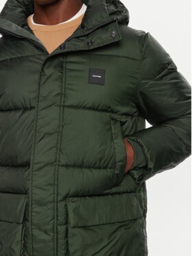 Calvin Klein Płaszcz zimowy K10K113465 Zielony Regular Fit