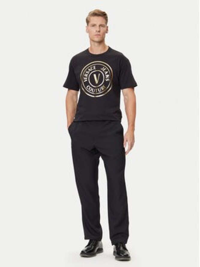 Versace Jeans Couture T-Shirt 79GAHT01 CJ00T Czarny Regular Fit