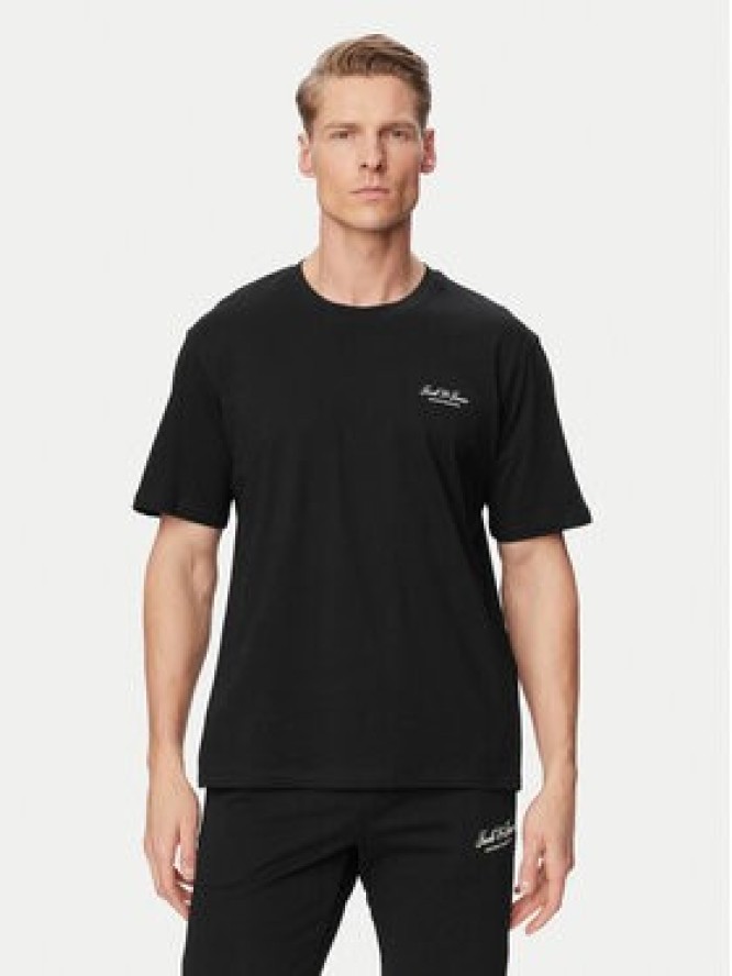 Jack & Jones Komplet t-shirt i spodenki Archive 12297642 Czarny Relaxed Fit