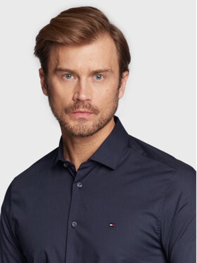 Tommy Hilfiger Koszula MW0MW25040 Granatowy Slim Fit