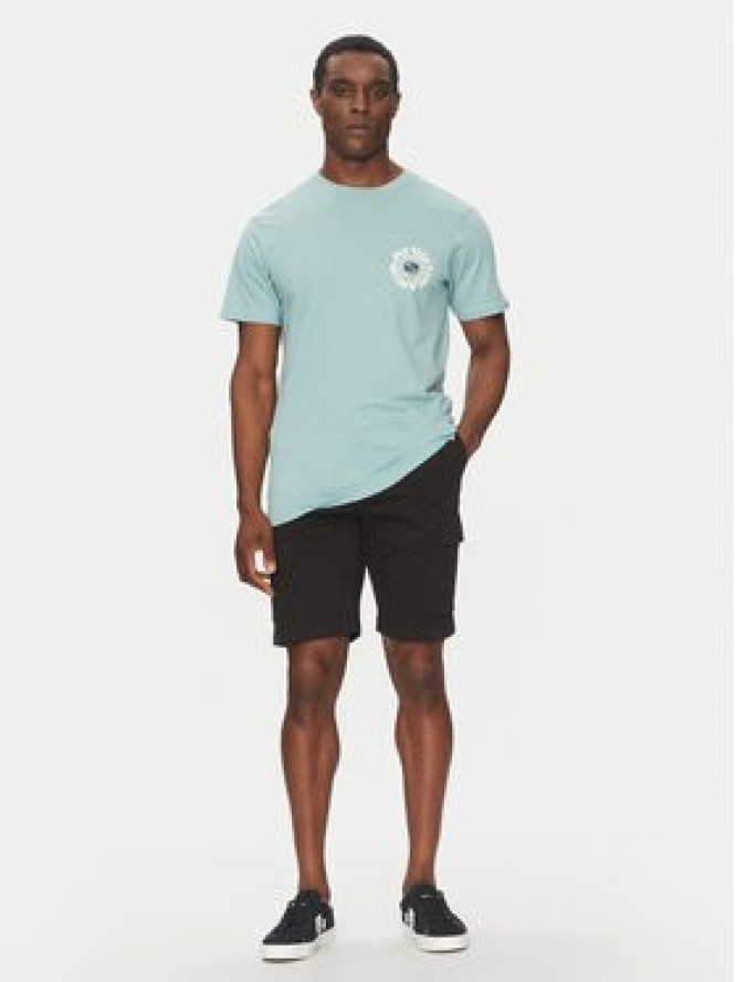 Quiksilver T-Shirt EQYZT08036 Turkusowy Regular Fit