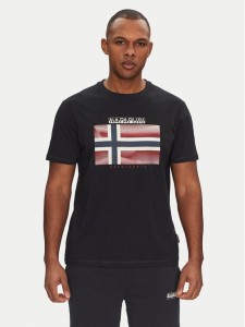 Napapijri T-Shirt S-Lari NP0A4IE59411 Czarny Regular Fit