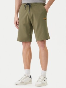 Aeronautica Militare Szorty sportowe 261BF0032UF00674 Zielony Regular Fit