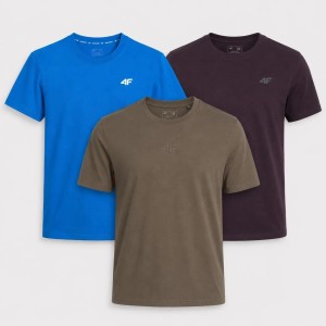 KOMPLET KOSZULEK MĘSKICH 4F 3PAK ZESTAW T-SHIRT