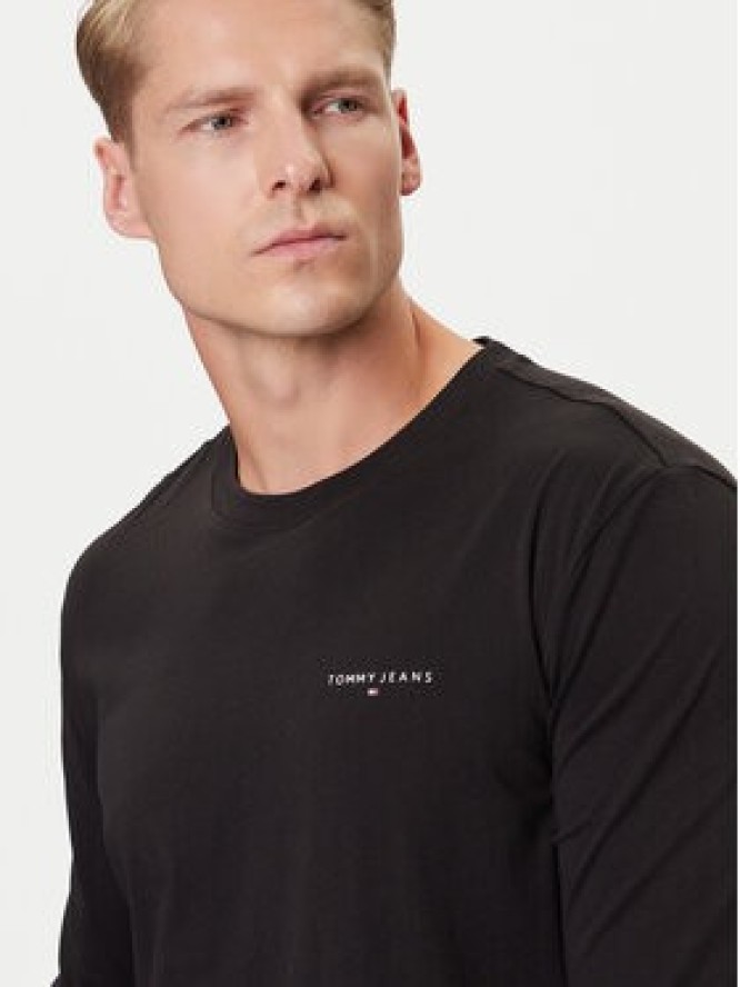 Tommy Jeans Longsleeve Chest Linear DM0DM21594 Czarny Regular Fit