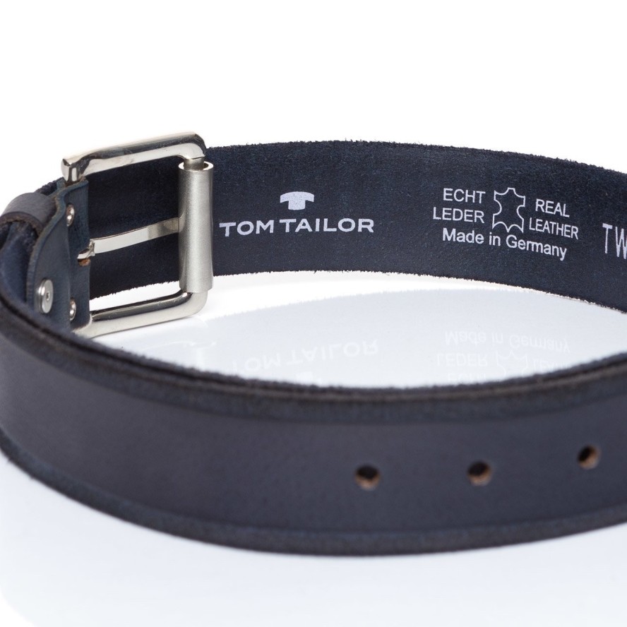 TOM TAILOR PASEK SKÓRZANY SOPO-TT412 480 40 mm Ledergürtel