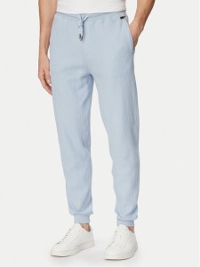 BOSS Spodnie dresowe Structure 50540577 Niebieski jasny Regular Fit