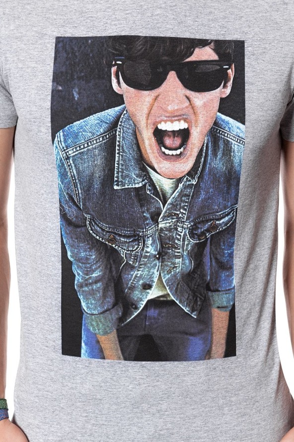 LEE T SHIRT PHOTO TEE GREY MELE L65UAI37