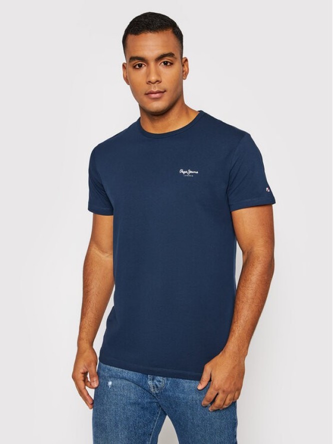 Pepe Jeans T-Shirt Original Basic 3 N PM508212 Granatowy Slim Fit