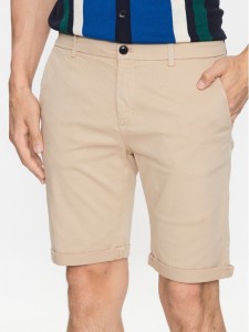 Lindbergh Szorty materiałowe 30-505044 Beżowy Slim Fit