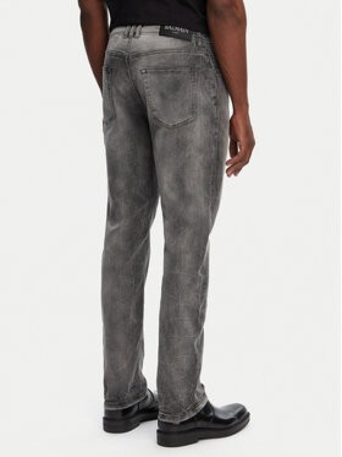 Balmain Jeansy DH1MI043DE73 Szary Regular Fit
